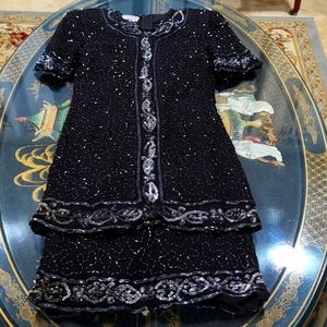 Black sequence party dress